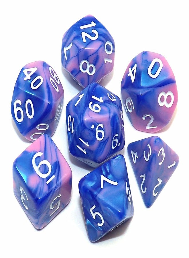 CREEBUY Polyhedral DND Dice Set-6 Pack Double-Colors Dice Sets Compatible with Dungeons and Dragons D&D Role Playing Game RPG MTG Games Dice with D4 D6 D8 D10 D% D12 D20 (6 Colors Set) - Image 5
